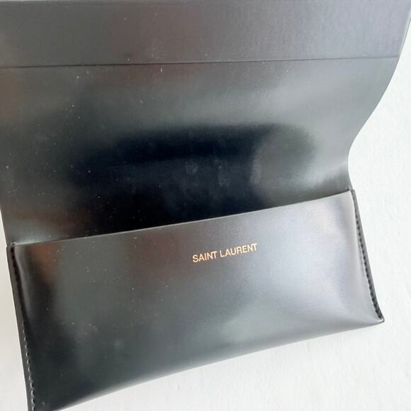 YSL Saint Laurent Wayfarer Sunglasses Rectangle Black Acetate Square Luxury $495 main image 7